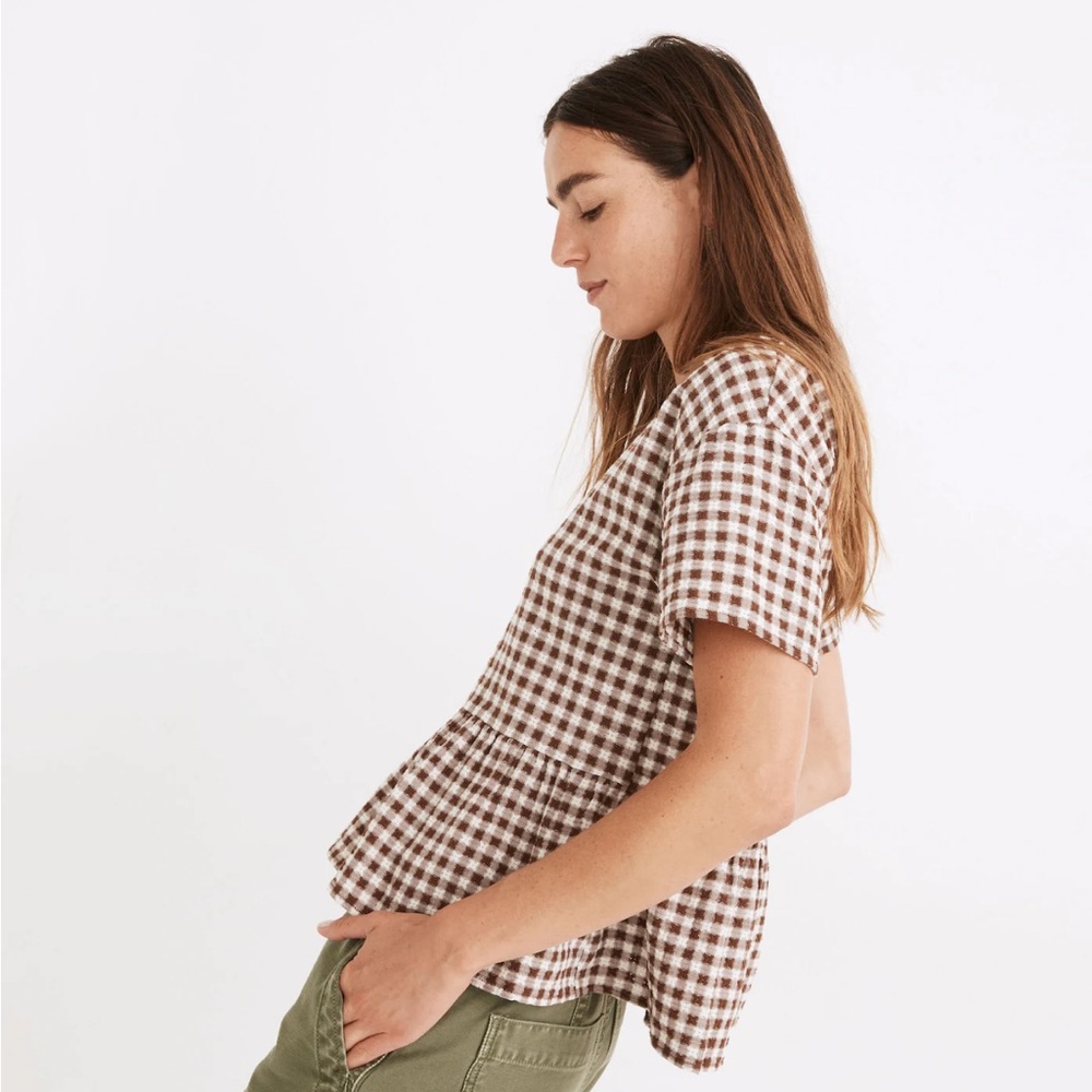Madewell Medford Top in Textured Gingham